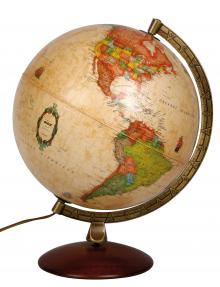 ΥΔΡΟΓΕΙΟΣ ΣΦΑΙΡΑ ΑΝΤΙQUE 30 cm  ΦΩΤΙΖΟΜΕΝΗ  --ΕΛΛΗΝΙΚΑ