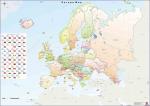 Χάρτης Ευρώπης (Αγγλικά) με κύριο οδικό δίκτυο