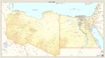 Χάρτης Λιβύης - Αιγύπτου (Ανάγλυφος)