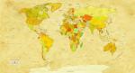 Παγκόσμιος Χάρτης ANTIQUE STYLE (Ελληνικά)