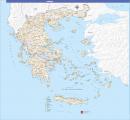 Χάρτης βασικών πόλεων Ελλάδας (Λατινικά)