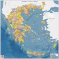 Χάρτης Ελλάδας- Σχέδιο Καλλικράτης χρωματισμένο ανά Δήμο